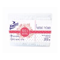 Linteo papírové vatové tyčinky 100% natural box 200ks